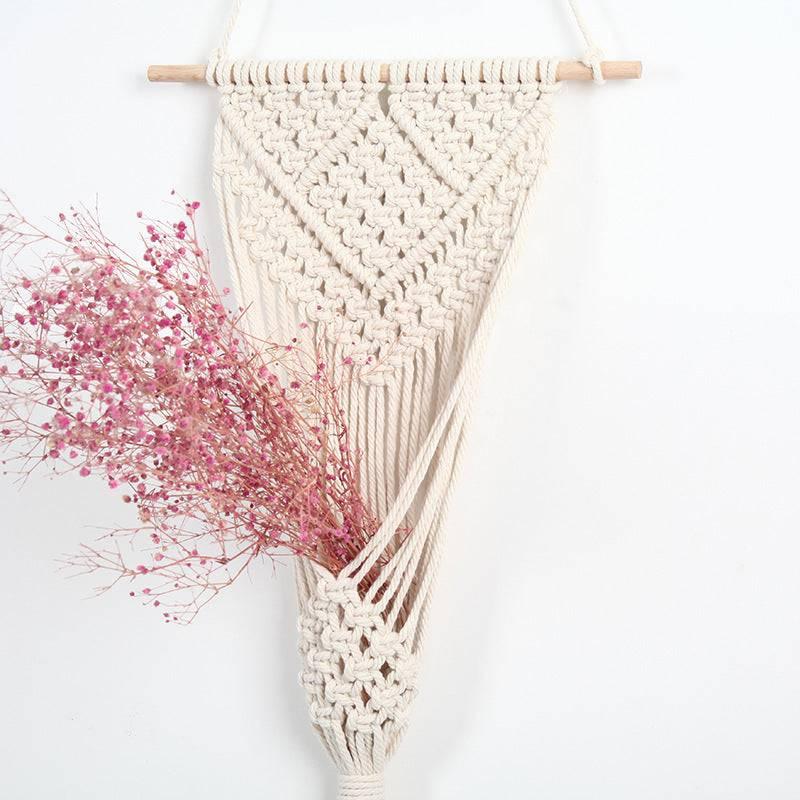 Woven Net Bag Flower Basket Wall Decoration Flower Shop Decoration - Crafted Home