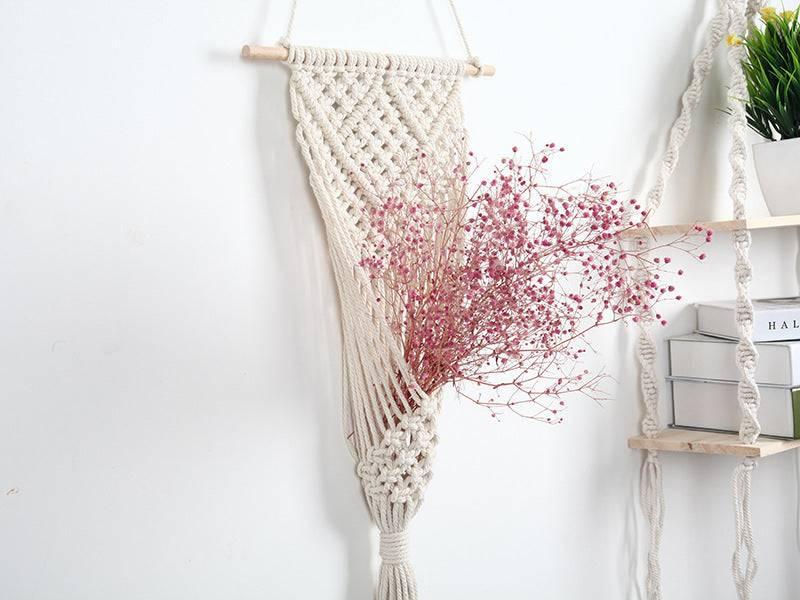 Woven Net Bag Flower Basket Wall Decoration Flower Shop Decoration - Crafted Home