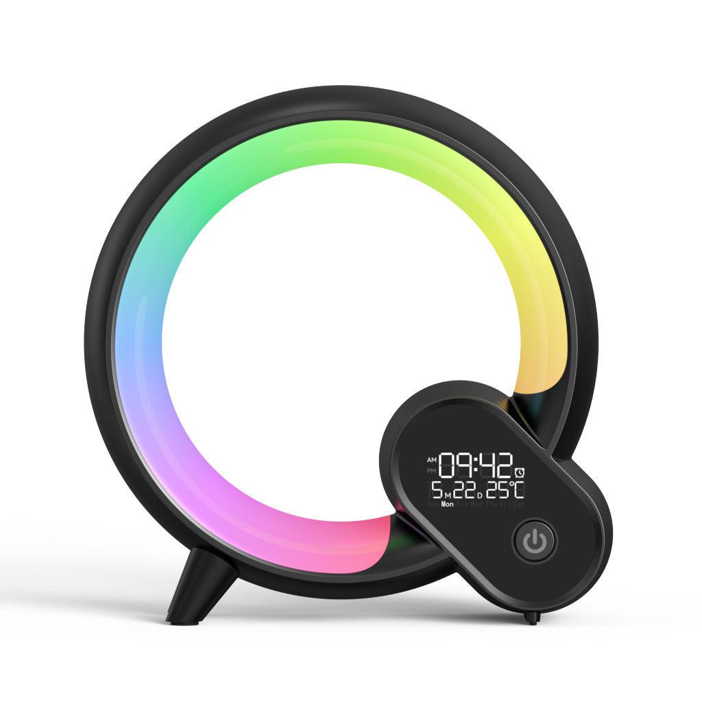 light analog sunrise digital display alarm clock bluetooth