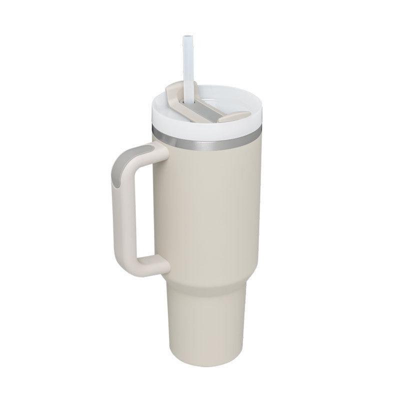 40 Oz Tumbler With Handle Straw Insulated, Stainless Steel Spill Proof Vacuum Coffee Cup Tumbler With Lid Tapered Mug Gifts For Valentine Lover Suitable For Car Gym Office Travel - Crafted Home