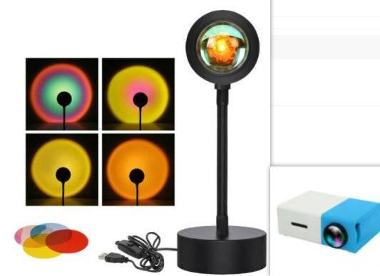 Sunset Projection Lamp Sunset Projector Night Light Wall Decoration Lighting - Crafted Home