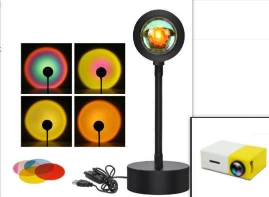 Sunset Projection Lamp Sunset Projector Night Light Wall Decoration Lighting - Crafted Home
