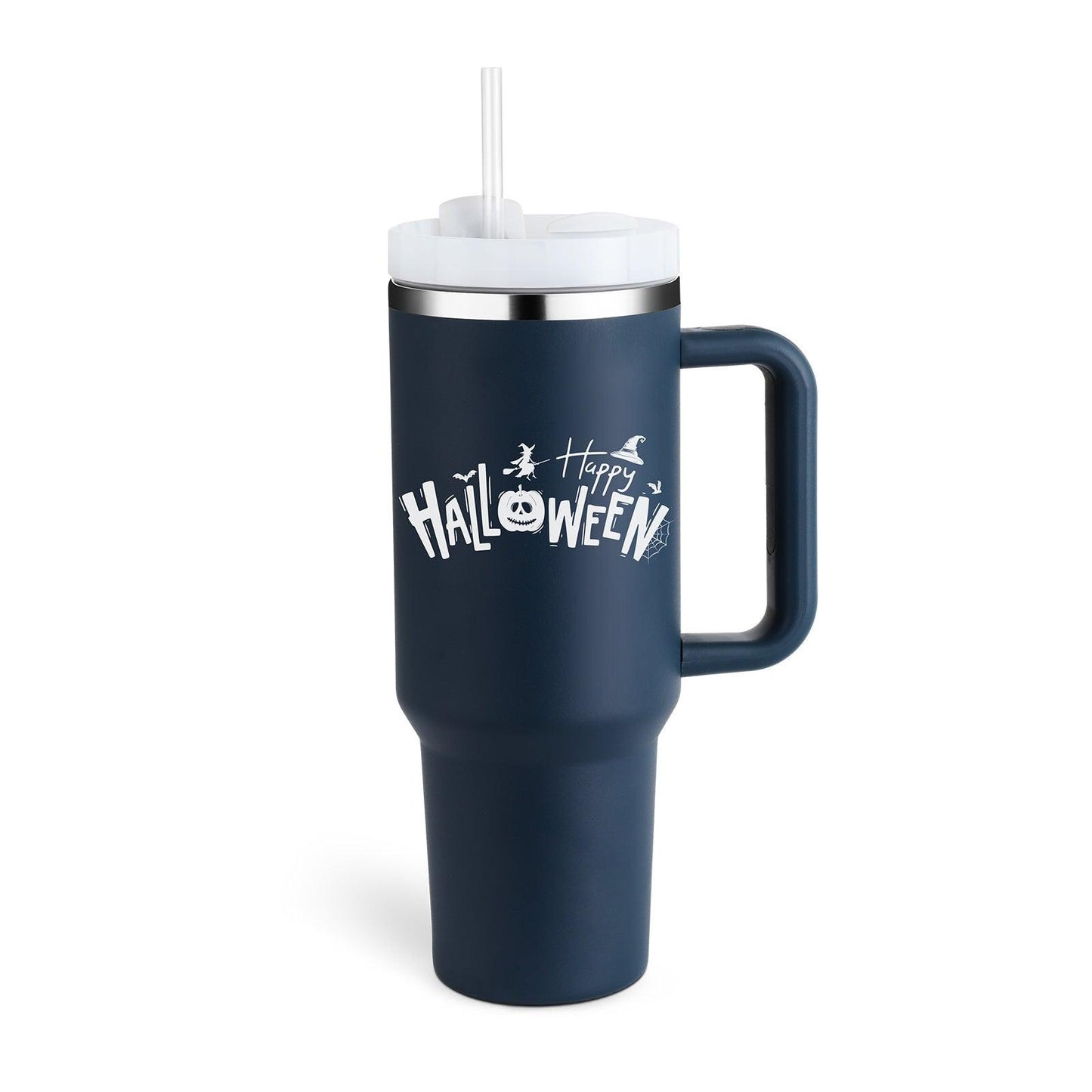 40 Oz Tumbler With Handle Straw Insulated, Stainless Steel Spill Proof Vacuum Coffee Cup Tumbler With Lid Tapered Mug Gifts For Valentine Lover Suitable For Car Gym Office Travel - Crafted Home