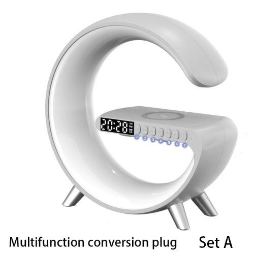 New Intelligent G Shaped LED Lamp Bluetooth Speake Wireless Charger Atmosphere Lamp App Control For Bedroom Home Decor - Crafted Home