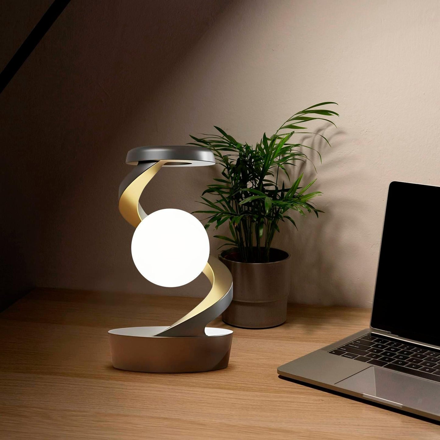 rotating moon desk lamp