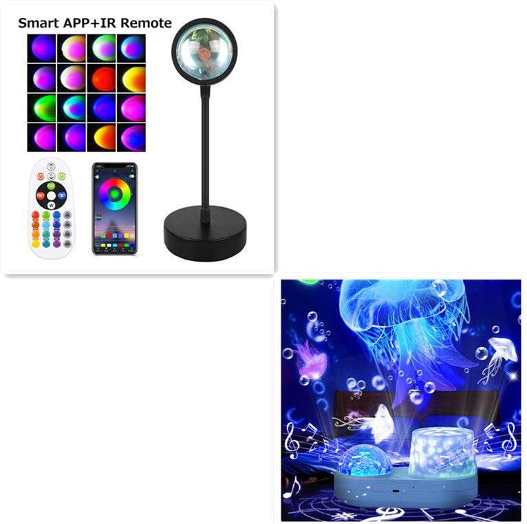 Sunset Projection Lamp Sunset Projector Night Light Wall Decoration Lighting - Crafted Home