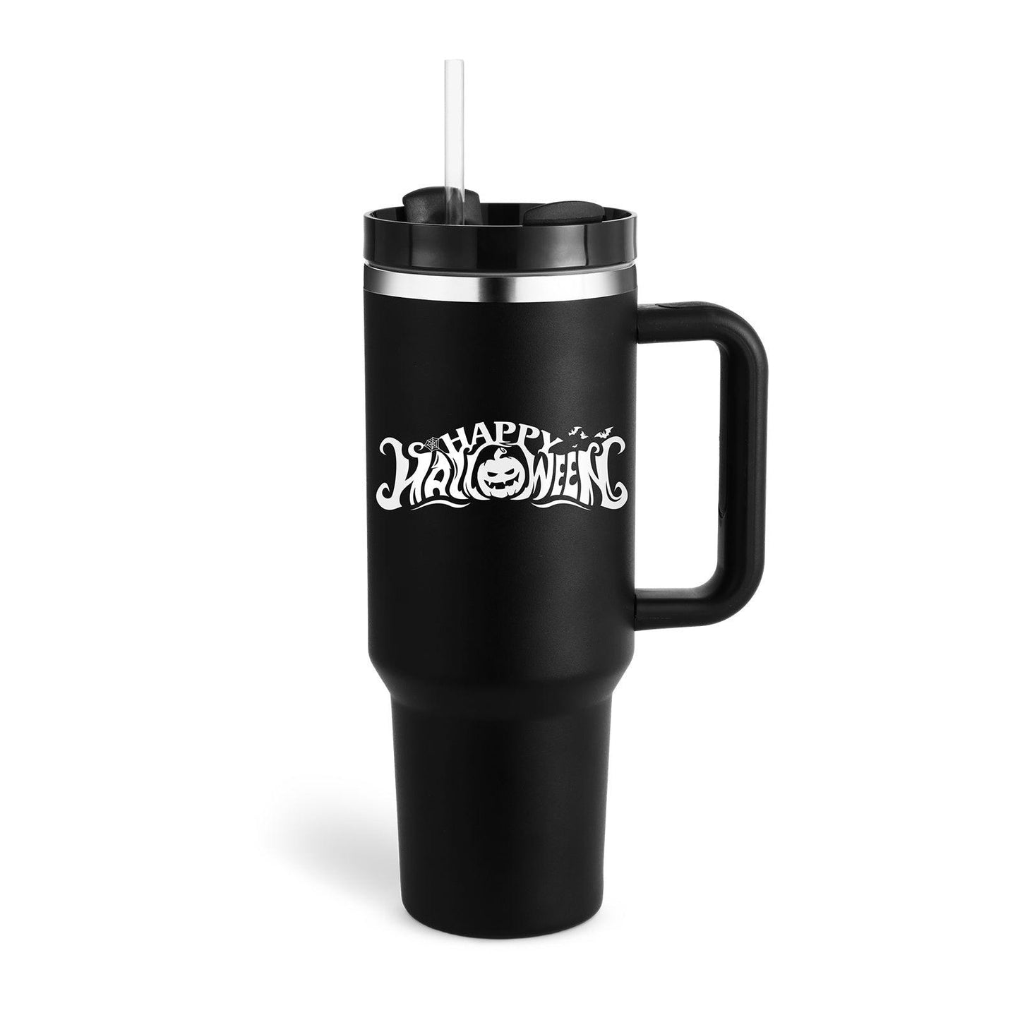 40 Oz Tumbler With Handle Straw Insulated, Stainless Steel Spill Proof Vacuum Coffee Cup Tumbler With Lid Tapered Mug Gifts For Valentine Lover Suitable For Car Gym Office Travel - Crafted Home