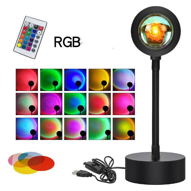 Sunset Projection Lamp Sunset Projector Night Light Wall Decoration Lighting - Crafted Home