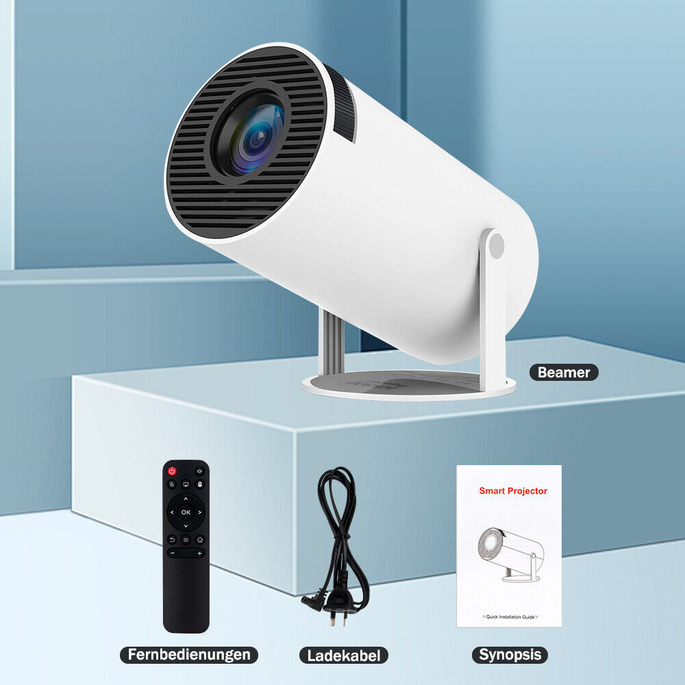 Smart Mini Beamer 270° LED Projector – 4K UHD, WiFi, Android, Bluetooth, 5G