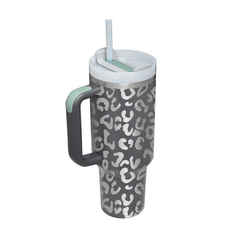 40 Oz Tumbler With Handle Straw Insulated, Stainless Steel Spill Proof Vacuum Coffee Cup Tumbler With Lid Tapered Mug Gifts For Valentine Lover Suitable For Car Gym Office Travel - Crafted Home