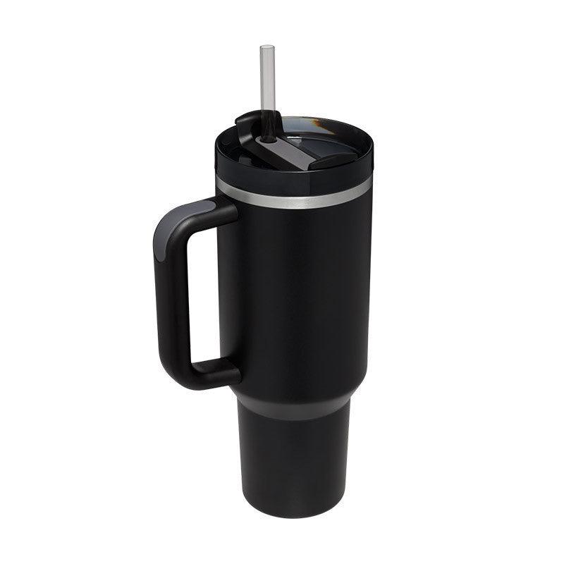 40 Oz Tumbler With Handle Straw Insulated, Stainless Steel Spill Proof Vacuum Coffee Cup Tumbler With Lid Tapered Mug Gifts For Valentine Lover Suitable For Car Gym Office Travel - Crafted Home