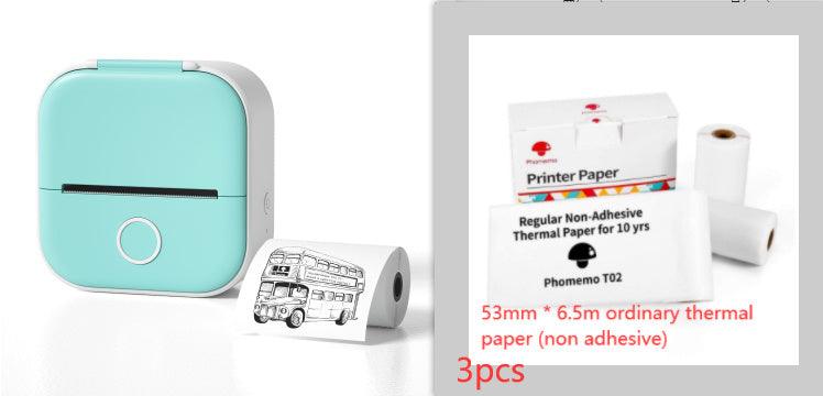 Portable Mini Thermal Label Printer Home Photo Printer Student Wrong Question Printer Bluetooth Mini Label Printer Price Tag - Crafted Home