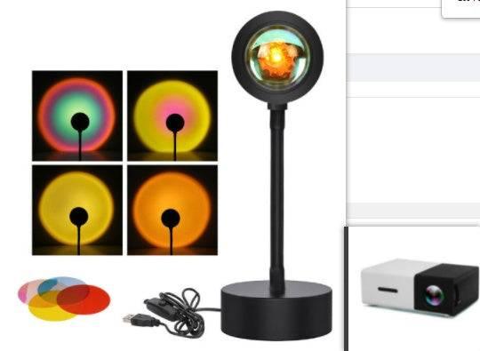 Sunset Projection Lamp Sunset Projector Night Light Wall Decoration Lighting - Crafted Home