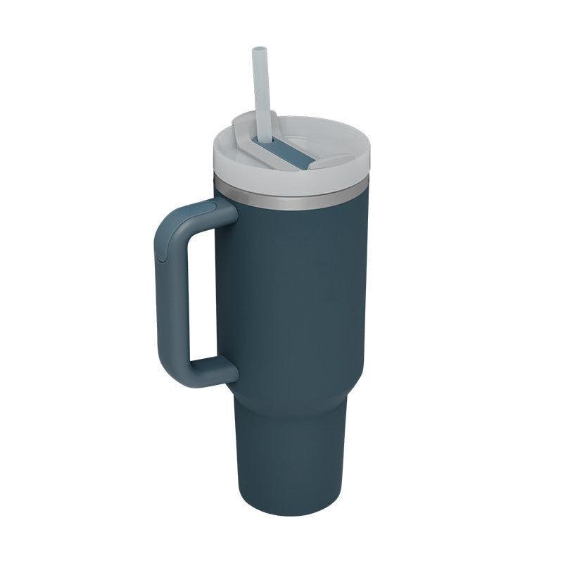 40 Oz Tumbler With Handle Straw Insulated, Stainless Steel Spill Proof Vacuum Coffee Cup Tumbler With Lid Tapered Mug Gifts For Valentine Lover Suitable For Car Gym Office Travel - Crafted Home