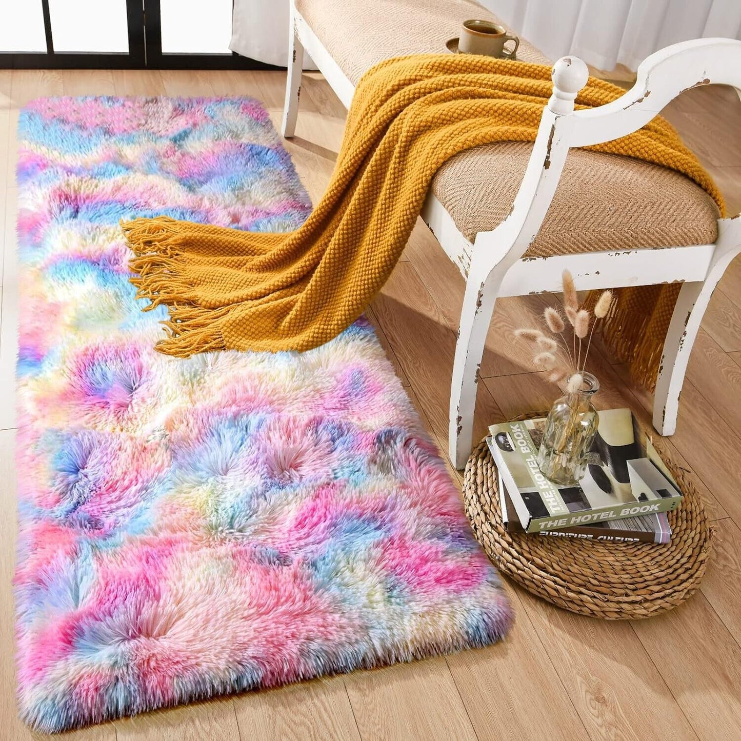 Large Shaggy Area Rug anti Slip Floor Mat Fluffy Carpets for Bedroom Living Room