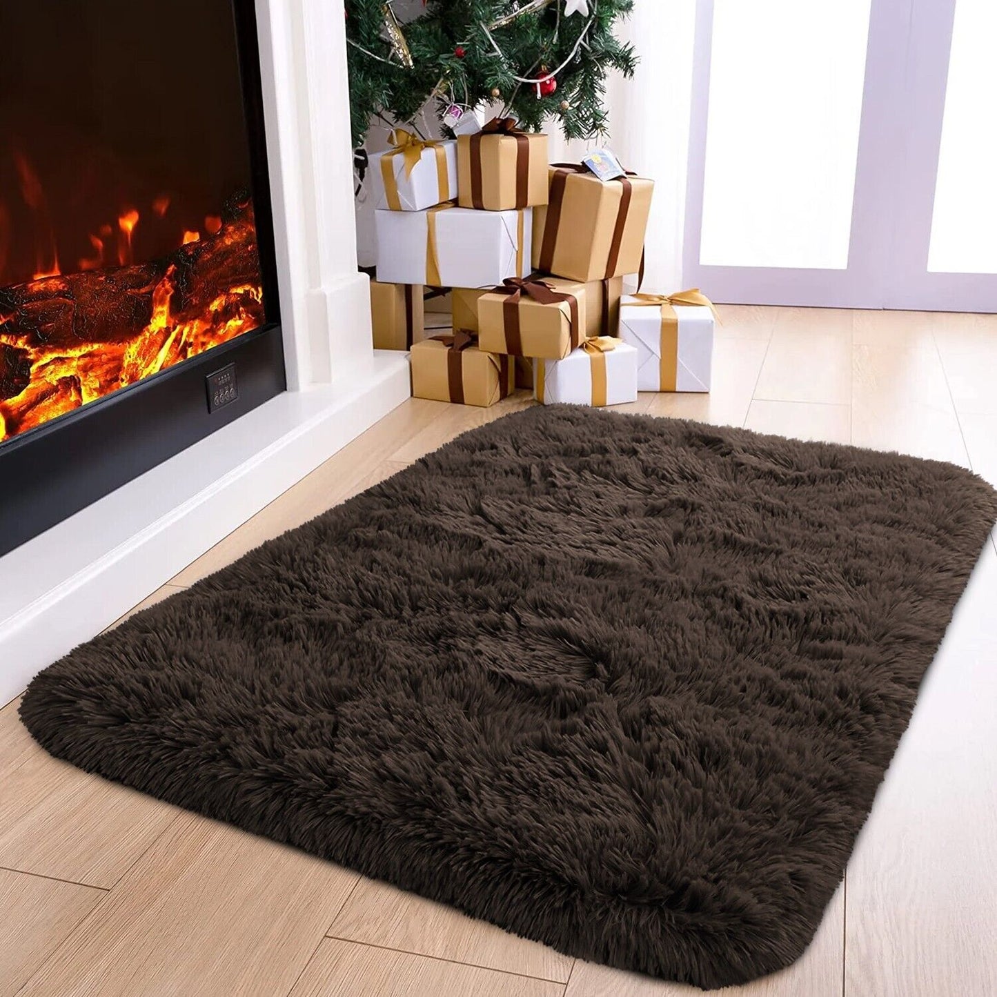 Large Shaggy Area Rug anti Slip Floor Mat Fluffy Carpets for Bedroom Living Room