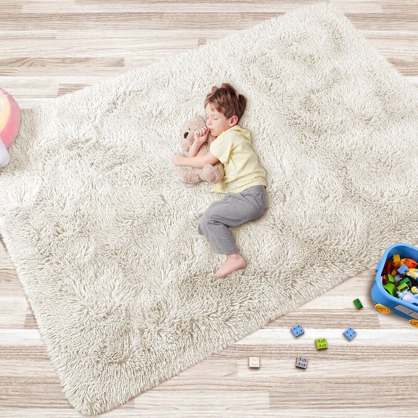 Large Shaggy Area Rug anti Slip Floor Mat Fluffy Carpets for Bedroom Living Room