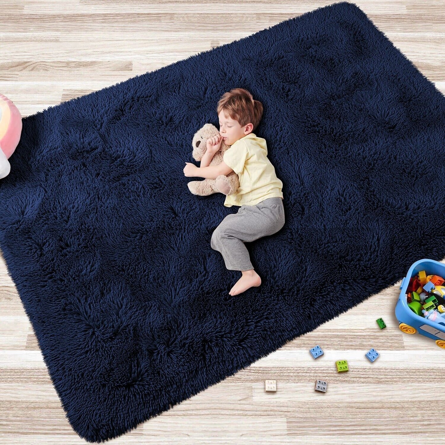 Large Shaggy Area Rug anti Slip Floor Mat Fluffy Carpets for Bedroom Living Room