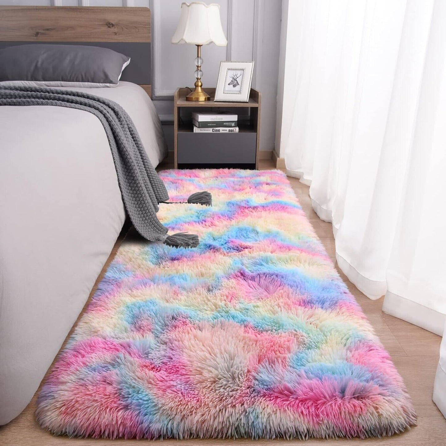 Large Shaggy Area Rug anti Slip Floor Mat Fluffy Carpets for Bedroom Living Room