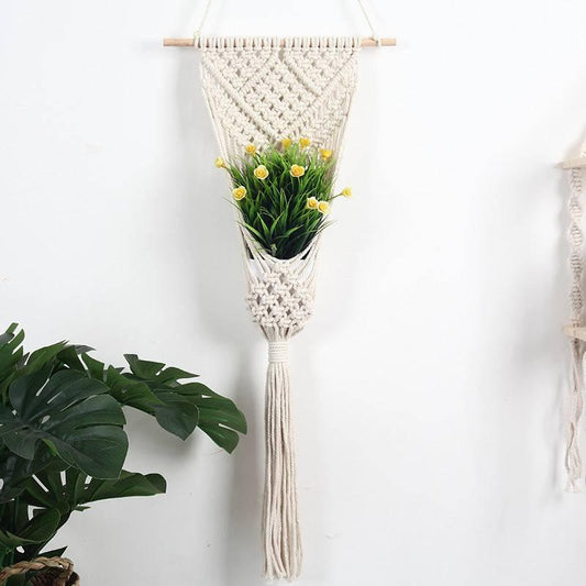 Woven Net Bag Flower Basket Wall Decoration Flower Shop Decoration - Crafted Home