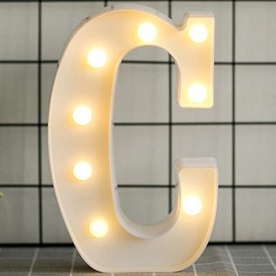 HOME IMPROVEMENT - LED ALPHABET NIGHT LIGHT - Crafted Home