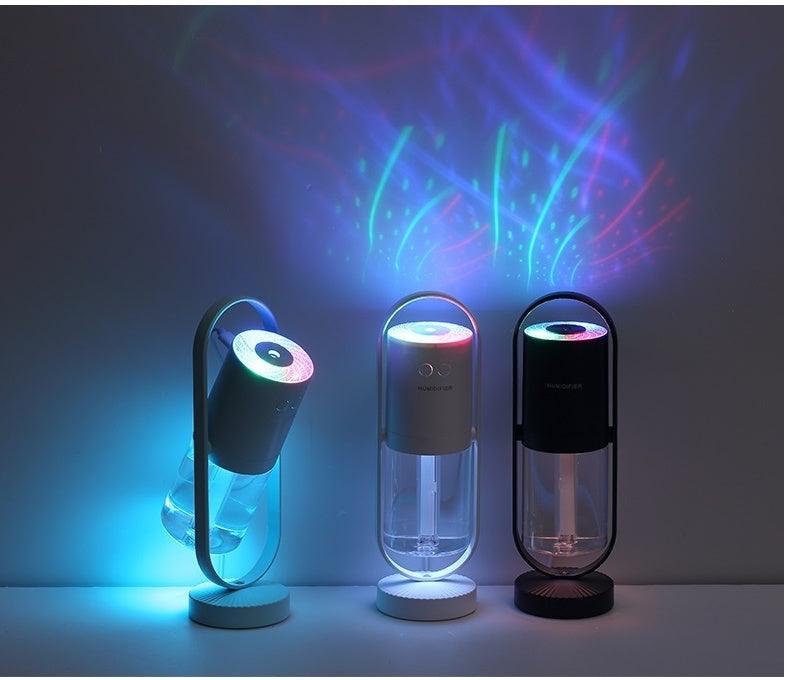 Magic Shadow USB Air Humidifier For Home With Projection Night Lights Ultrasonic Car Mist Maker Mini Office Air Purifier - Crafted Home