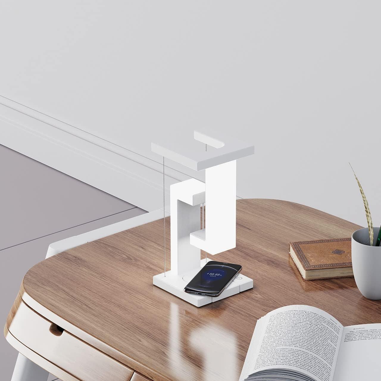 Creative Smartphone Wireless Charging Suspension Table Lamp Balance Lamp Floating For Home Bedroom - Crafted Home