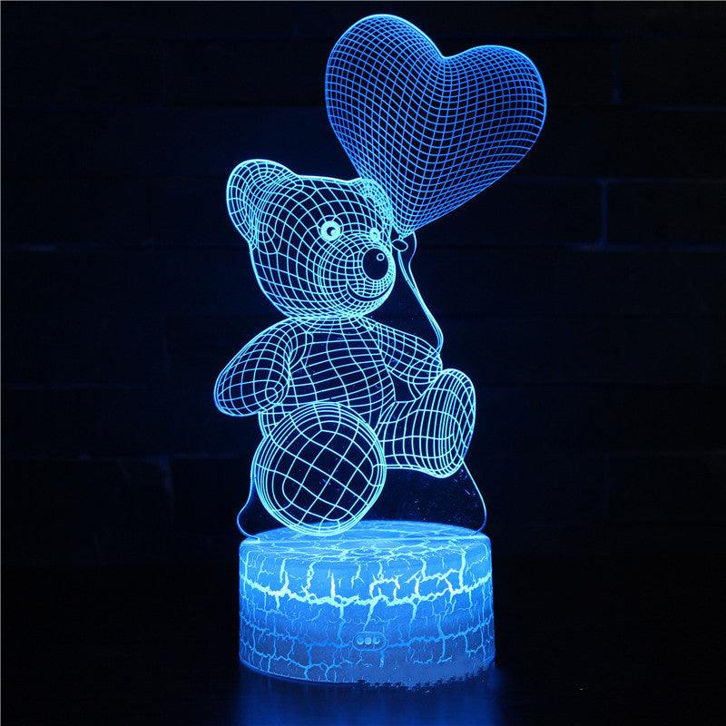 3D Visual effect teddy bear lamp