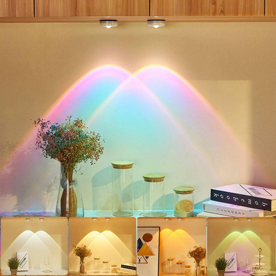 Led Lights Wireless Closet Kitchen Lights Under Furniture Battery Powered Sunset Nightlight Wall Lamp Bedroom Decoration Cabinet - Crafted Home