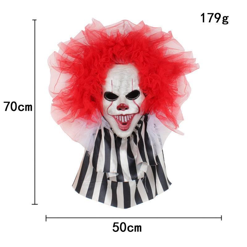 Halloween Horror Clown Wreath Door Hanging Wreath Decoration Wall Hanging Clown Ghost Festival Halloween Party Supplies Home Decor - Crafted Home