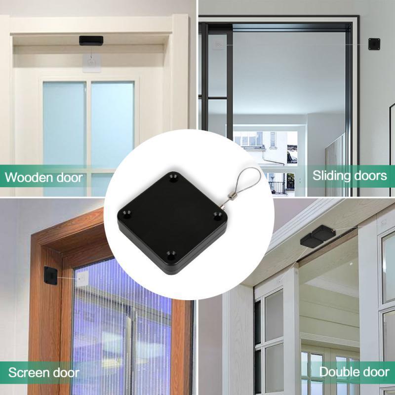 Small Size Electric Automatic Sensor Door Closer Punch-free Adjustable Surface Door Stopper Automatically Close Door Bracket Closer Home Improvement - Crafted Home