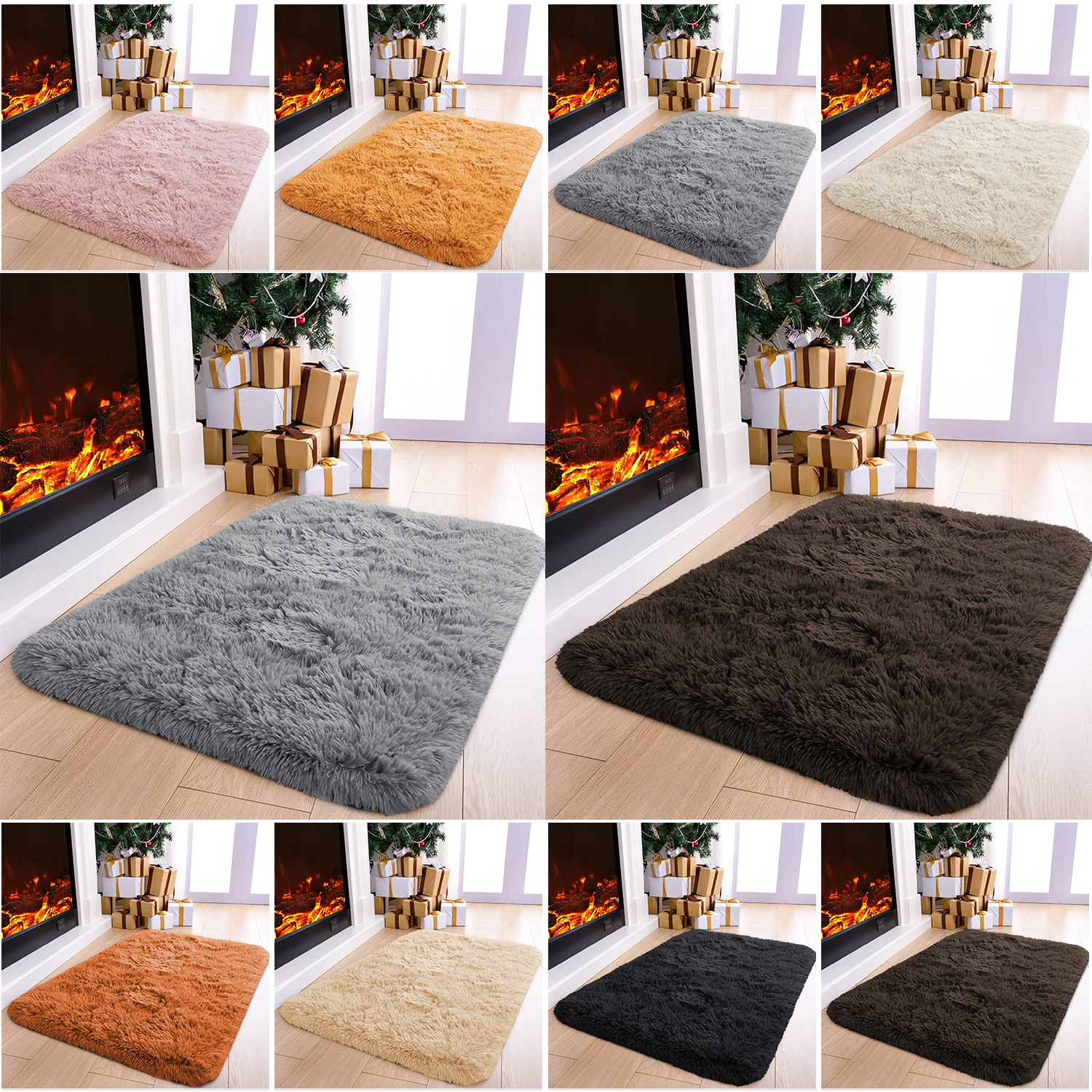 Large Shaggy Area Rug anti Slip Floor Mat Fluffy Carpets for Bedroom Living Room