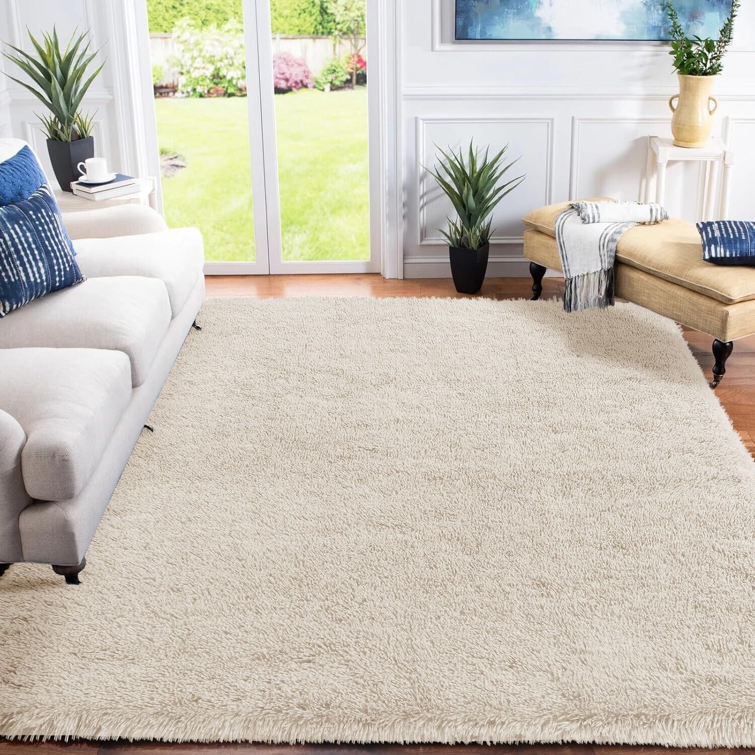 Large Shaggy Area Rug anti Slip Floor Mat Fluffy Carpets for Bedroom Living Room