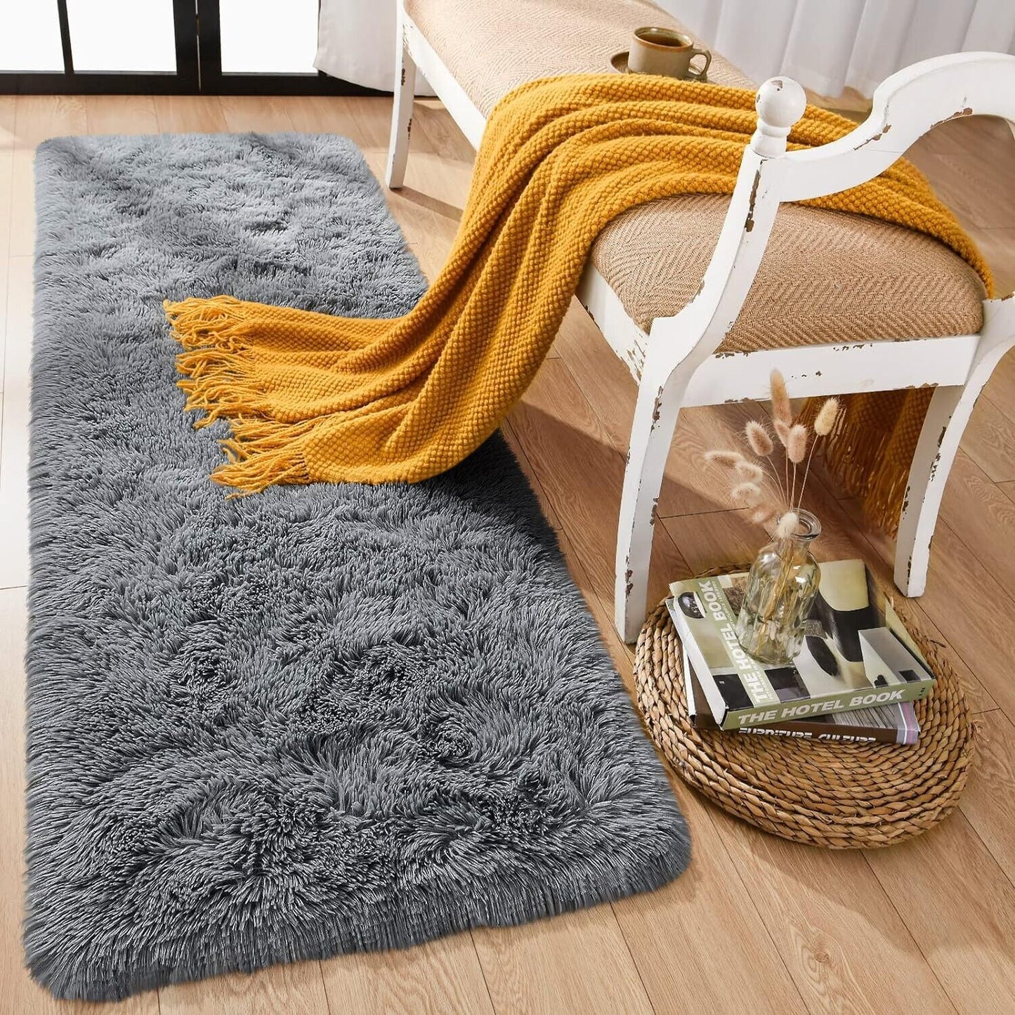 Large Shaggy Area Rug anti Slip Floor Mat Fluffy Carpets for Bedroom Living Room