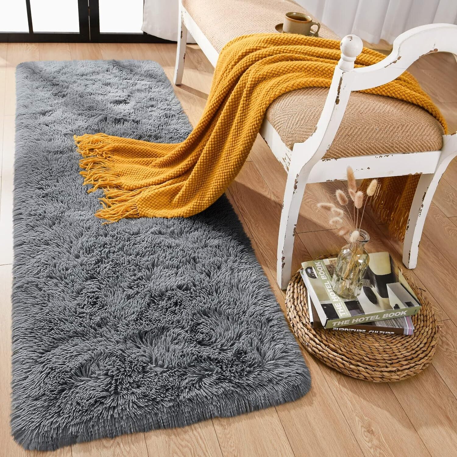 Large Shaggy Area Rug anti Slip Floor Mat Fluffy Carpets for Bedroom Living Room