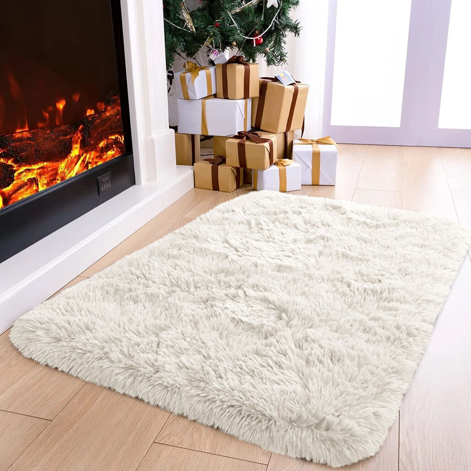 Large Shaggy Area Rug anti Slip Floor Mat Fluffy Carpets for Bedroom Living Room