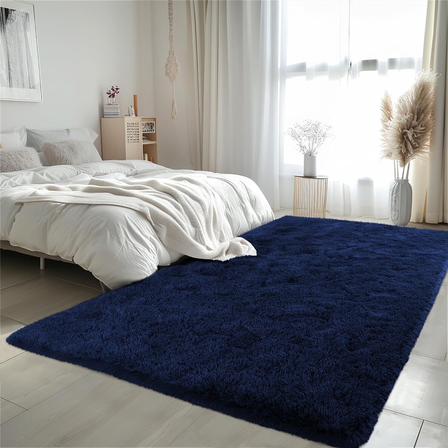 Large Shaggy Area Rug anti Slip Floor Mat Fluffy Carpets for Bedroom Living Room