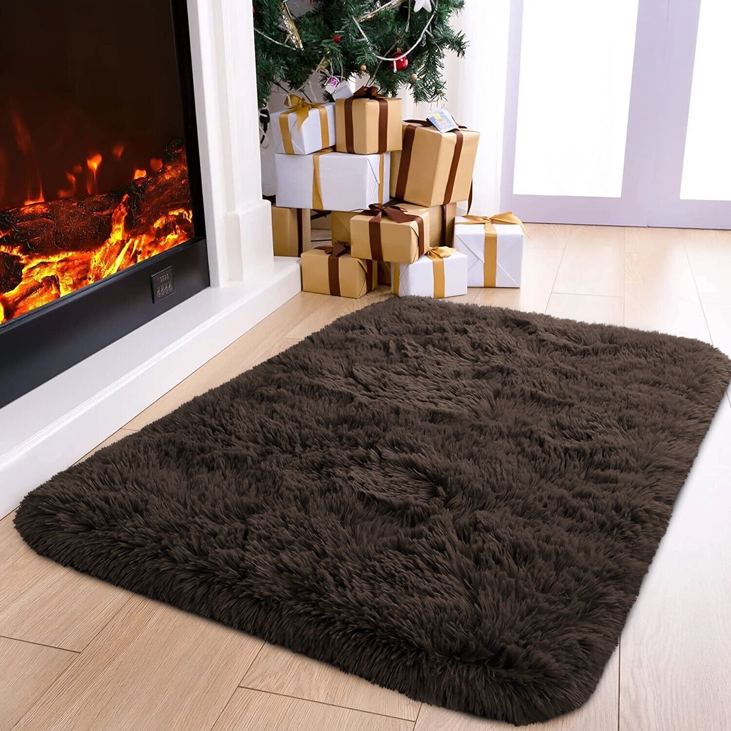 Large Shaggy Area Rug anti Slip Floor Mat Fluffy Carpets for Bedroom Living Room