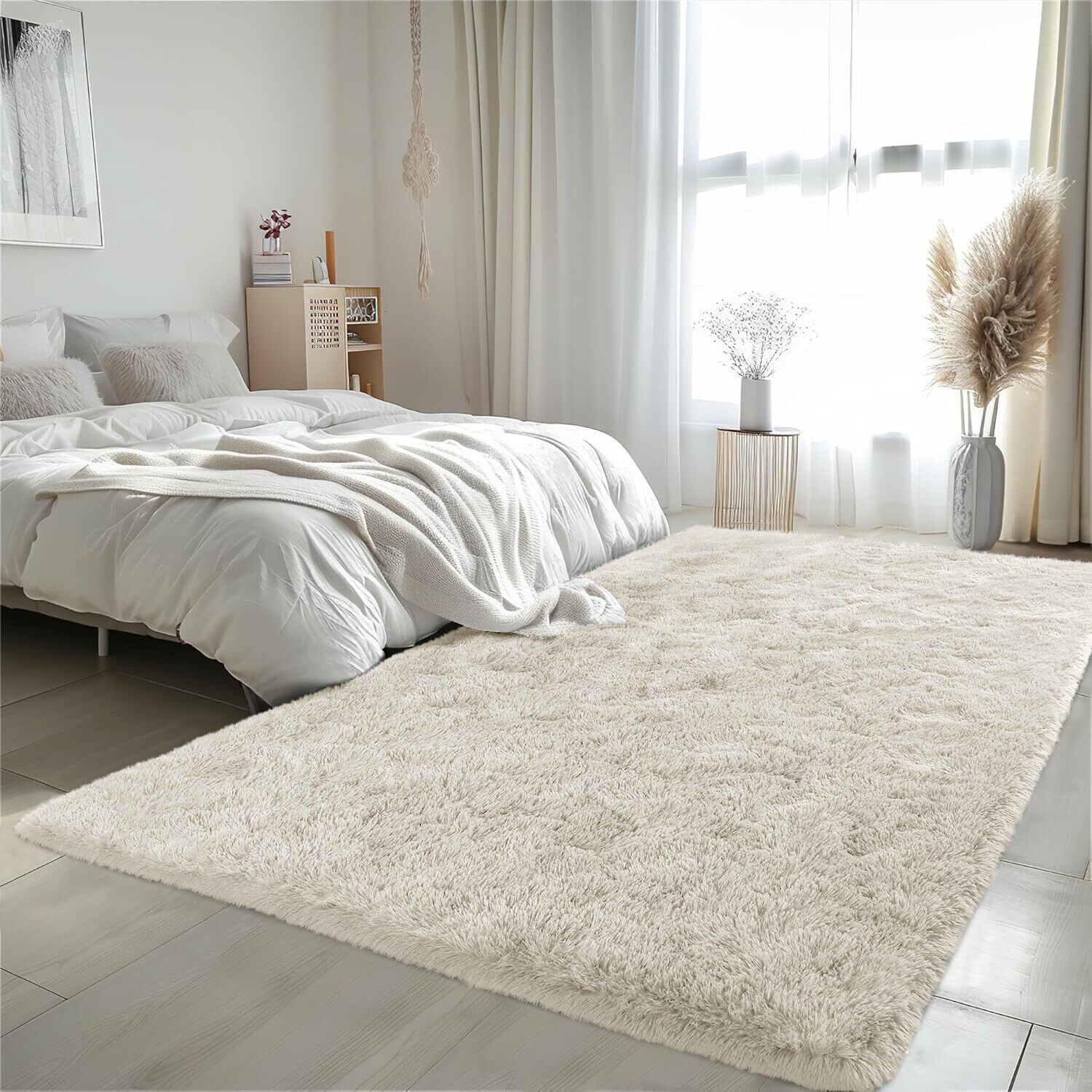 Large Shaggy Area Rug anti Slip Floor Mat Fluffy Carpets for Bedroom Living Room