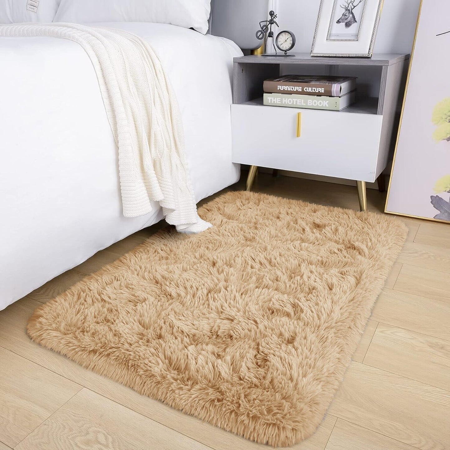 Large Shaggy Area Rug anti Slip Floor Mat Fluffy Carpets for Bedroom Living Room
