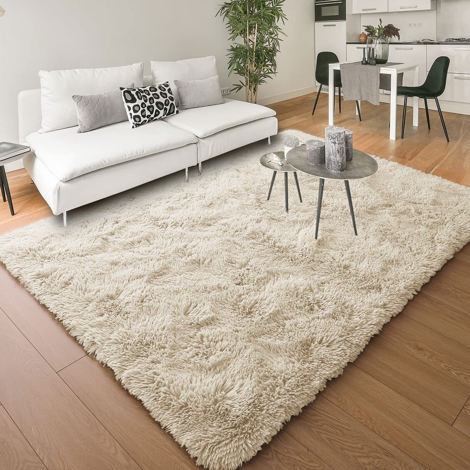 Large Shaggy Area Rug anti Slip Floor Mat Fluffy Carpets for Bedroom Living Room