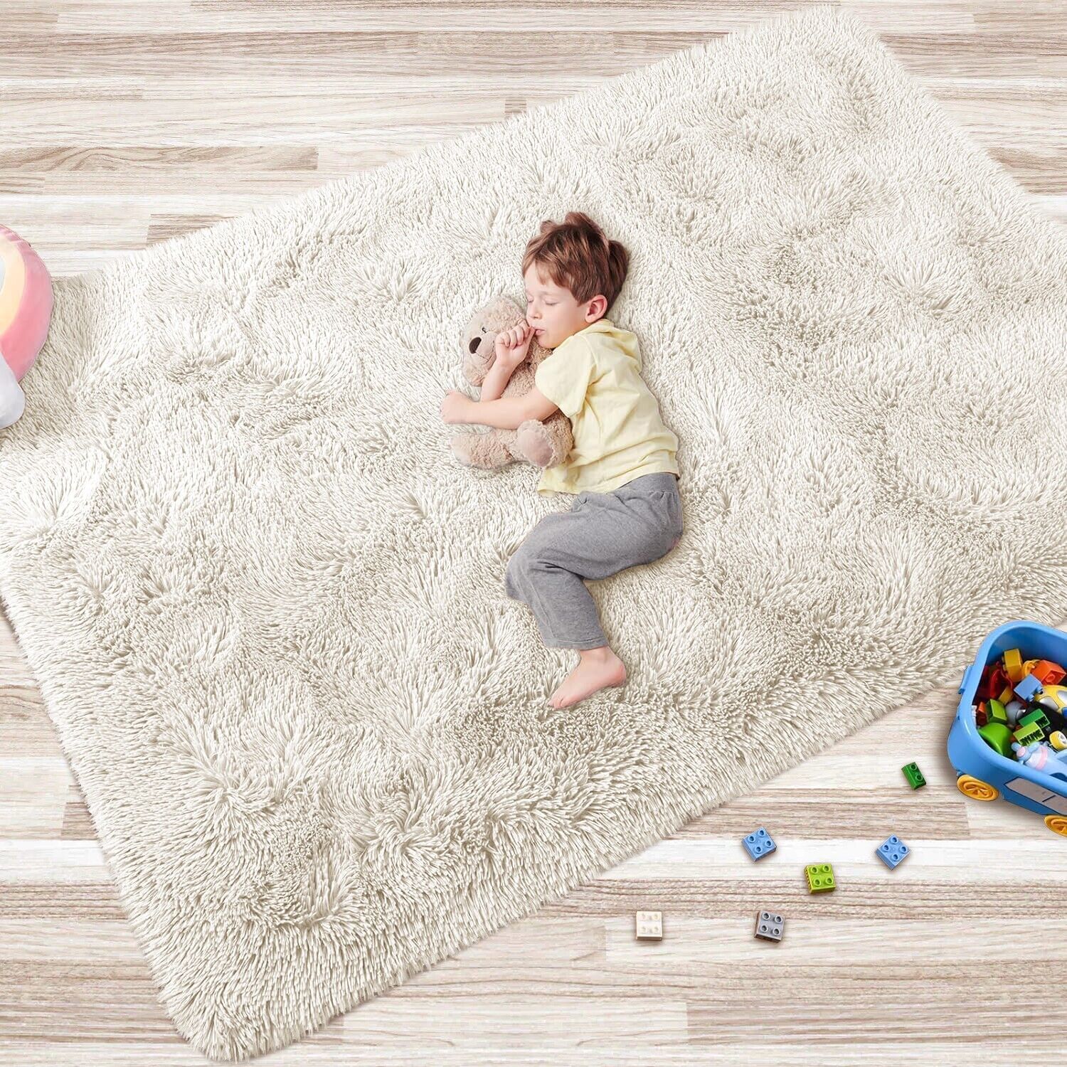 Large Shaggy Area Rug anti Slip Floor Mat Fluffy Carpets for Bedroom Living Room