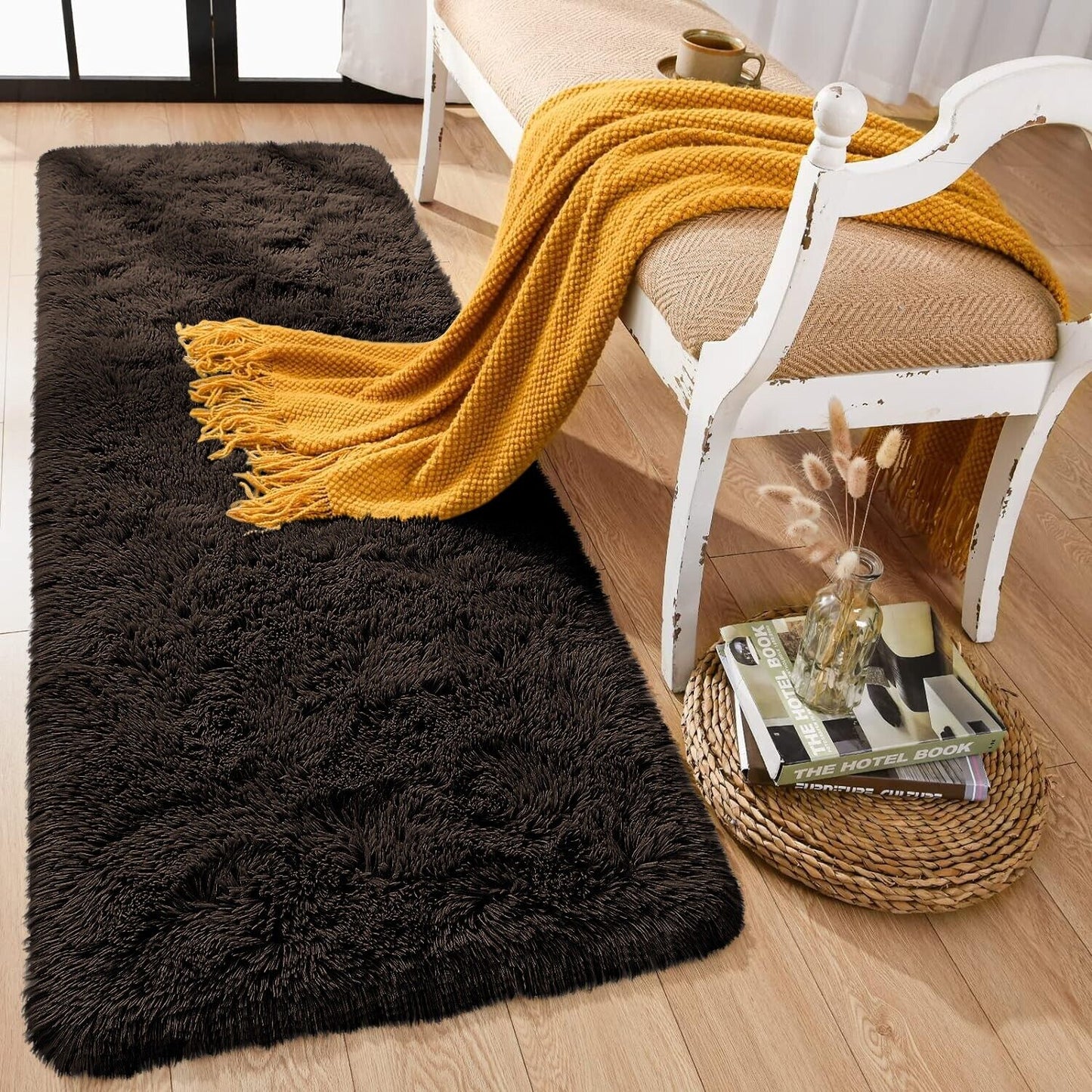 Large Shaggy Area Rug anti Slip Floor Mat Fluffy Carpets for Bedroom Living Room