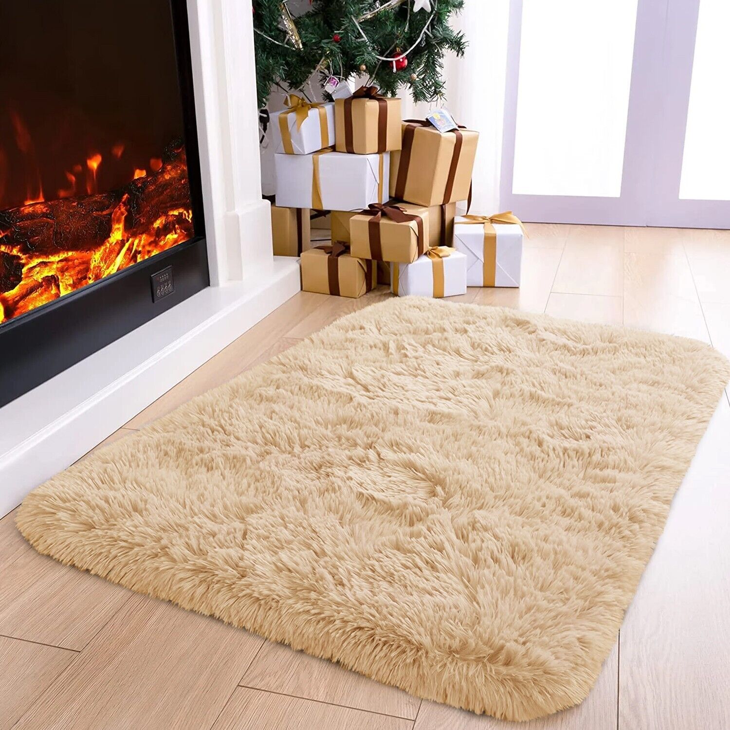 Large Shaggy Area Rug anti Slip Floor Mat Fluffy Carpets for Bedroom Living Room
