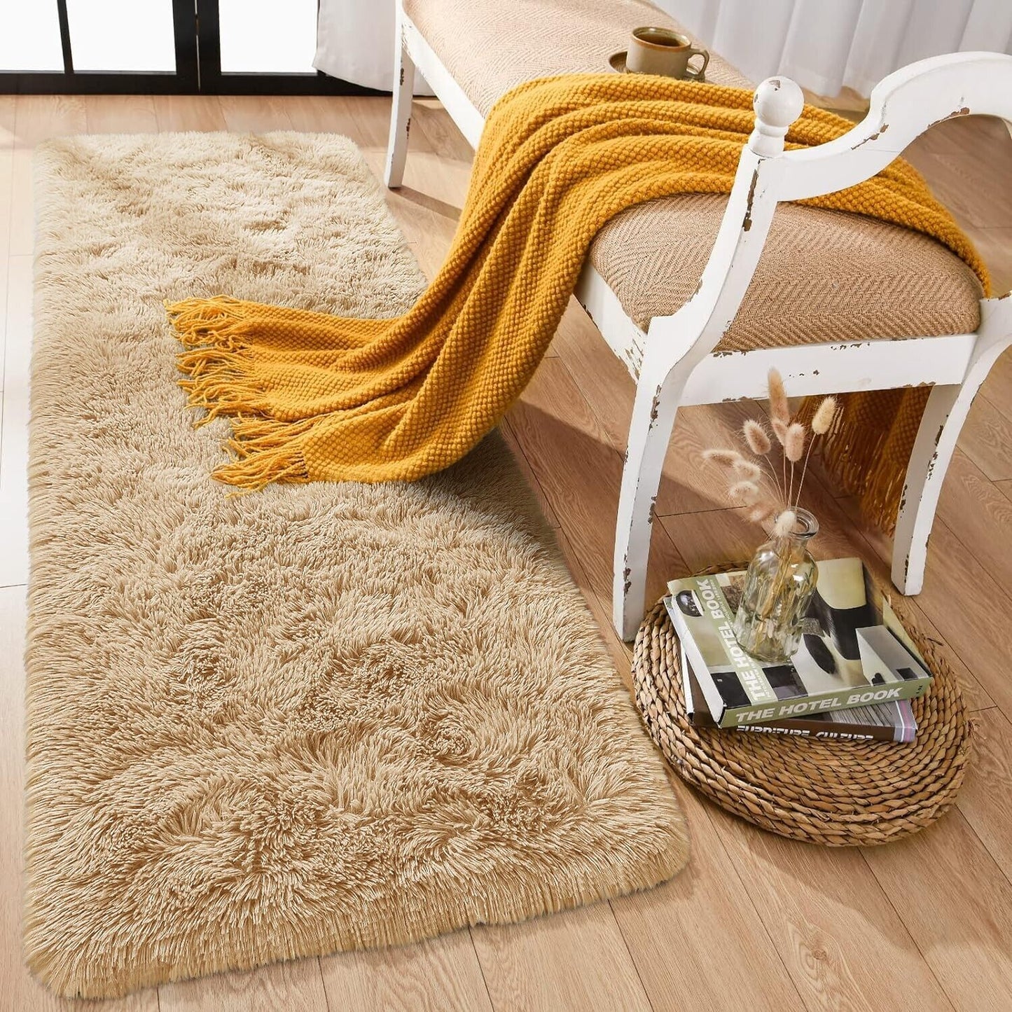 Large Shaggy Area Rug anti Slip Floor Mat Fluffy Carpets for Bedroom Living Room