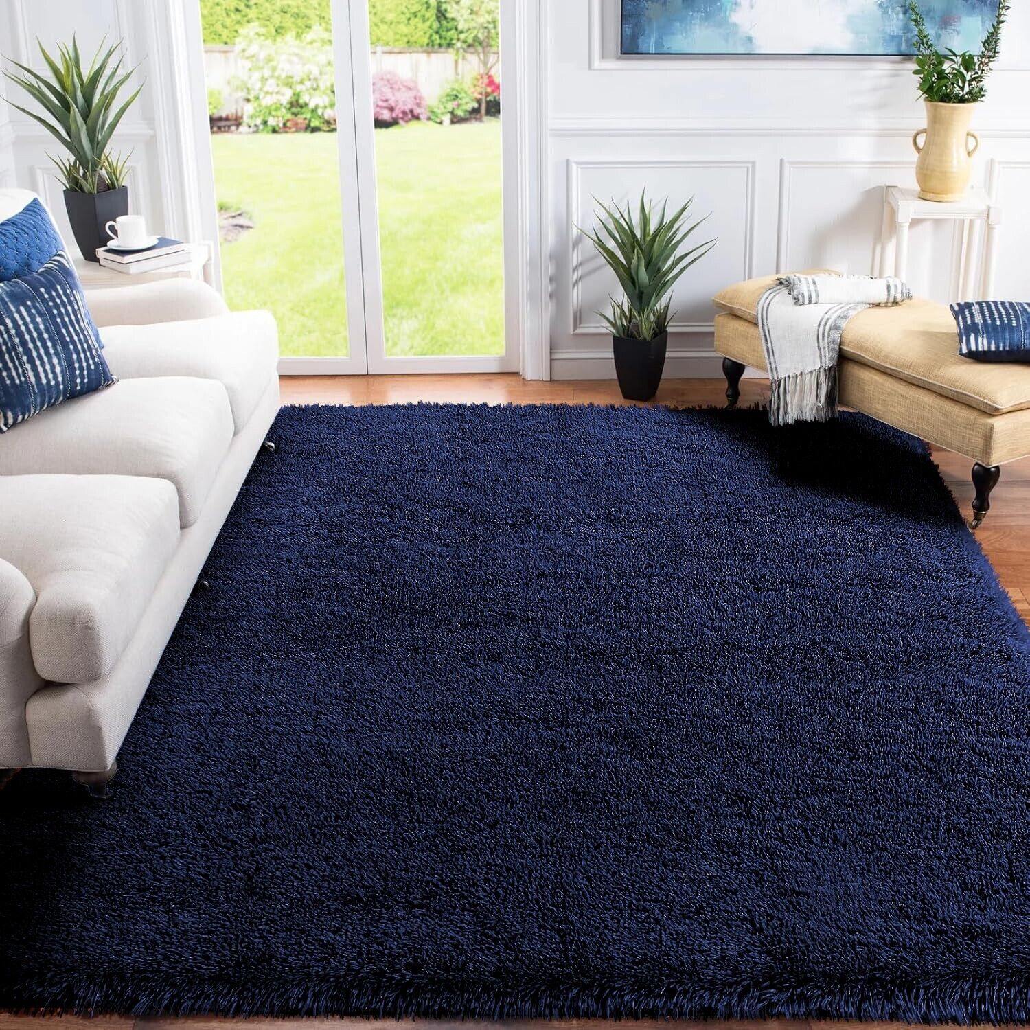 Large Shaggy Area Rug anti Slip Floor Mat Fluffy Carpets for Bedroom Living Room