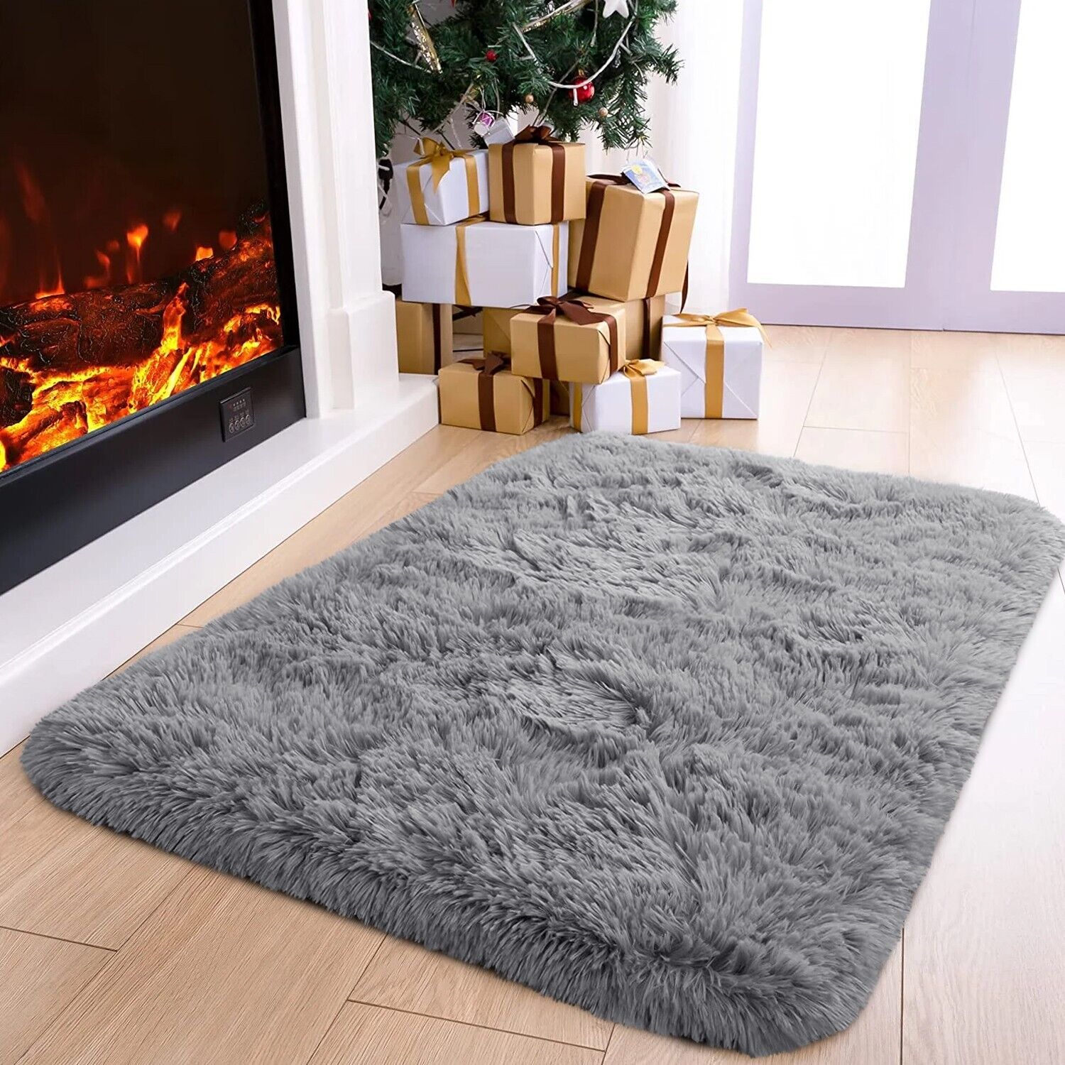 Large Shaggy Area Rug anti Slip Floor Mat Fluffy Carpets for Bedroom Living Room