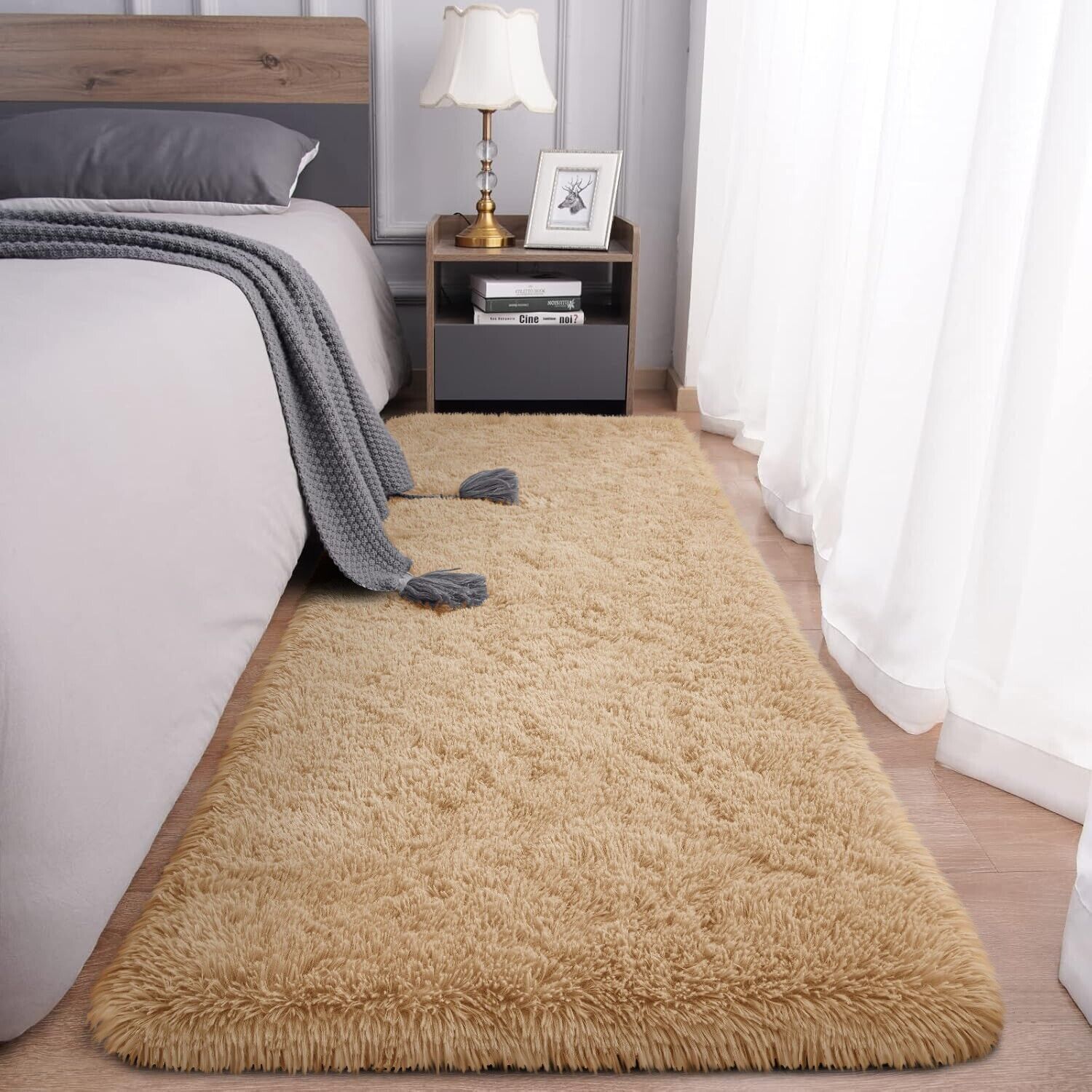 Large Shaggy Area Rug anti Slip Floor Mat Fluffy Carpets for Bedroom Living Room