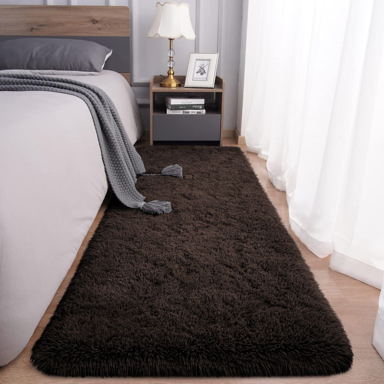 Large Shaggy Area Rug anti Slip Floor Mat Fluffy Carpets for Bedroom Living Room