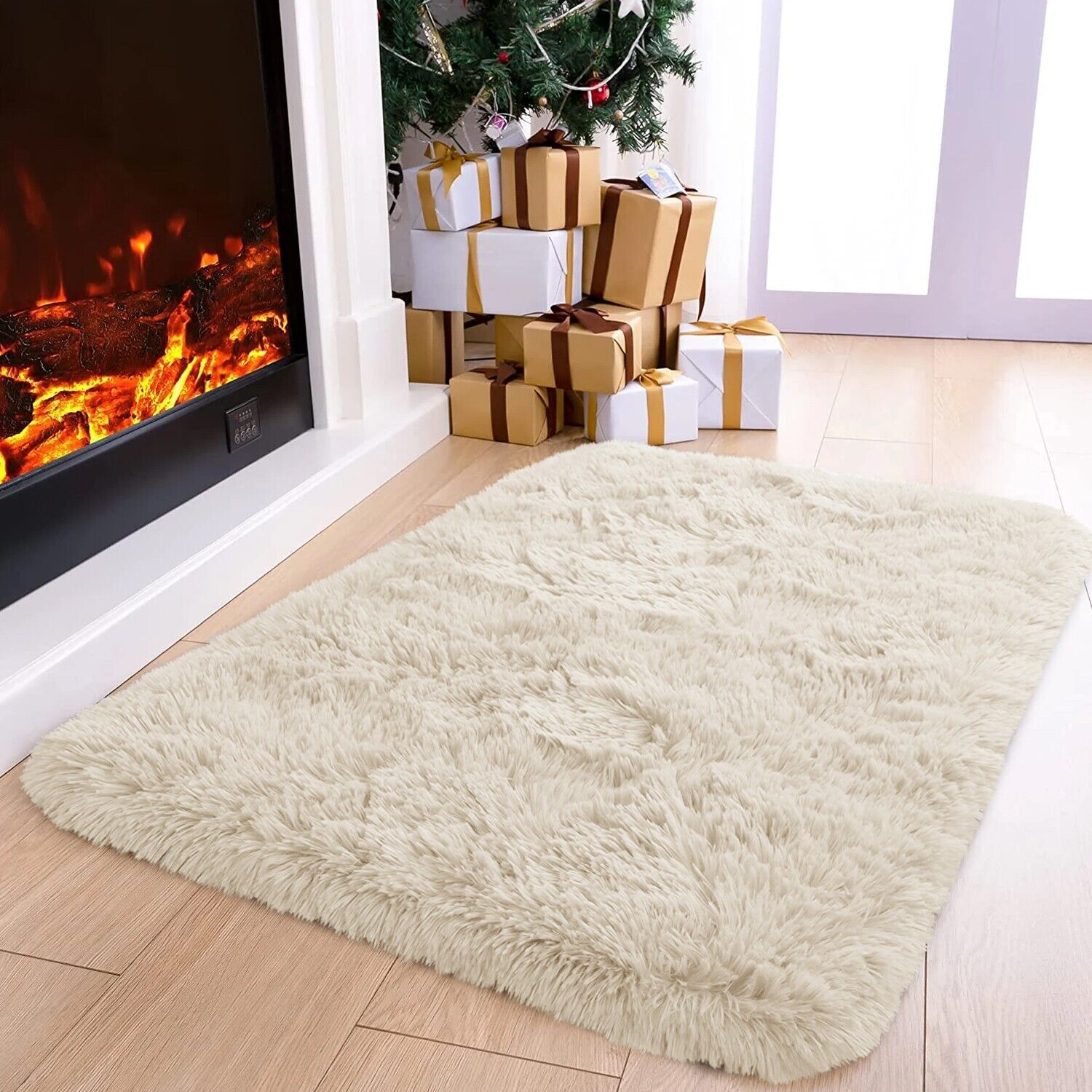 Large Shaggy Area Rug anti Slip Floor Mat Fluffy Carpets for Bedroom Living Room